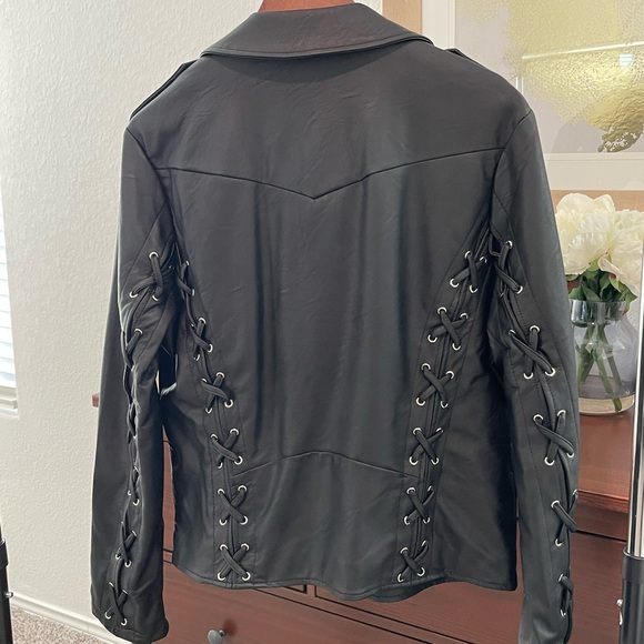 Faux Leather Moto Jacket - Picture 3 of 5